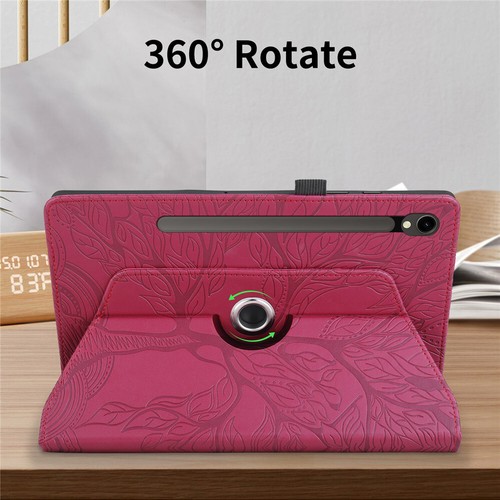 For Samsung Galaxy Tab S9 S10 FE FE+ Tablet Leather Rotating Stand Case Cover - Picture 44 of 49