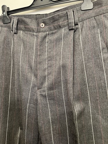 Extremely rare 90’s vintage Versus Gianni Versace pin stripe grey wool pants 36 - Picture 5 of 9
