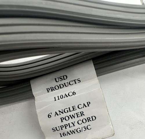 USD Produkt grau Netzteil Kabel 6 Fuß 2P 3W 13A 125V 90° Winkel Stecker 16AWGI3C - Bild 7 von 7