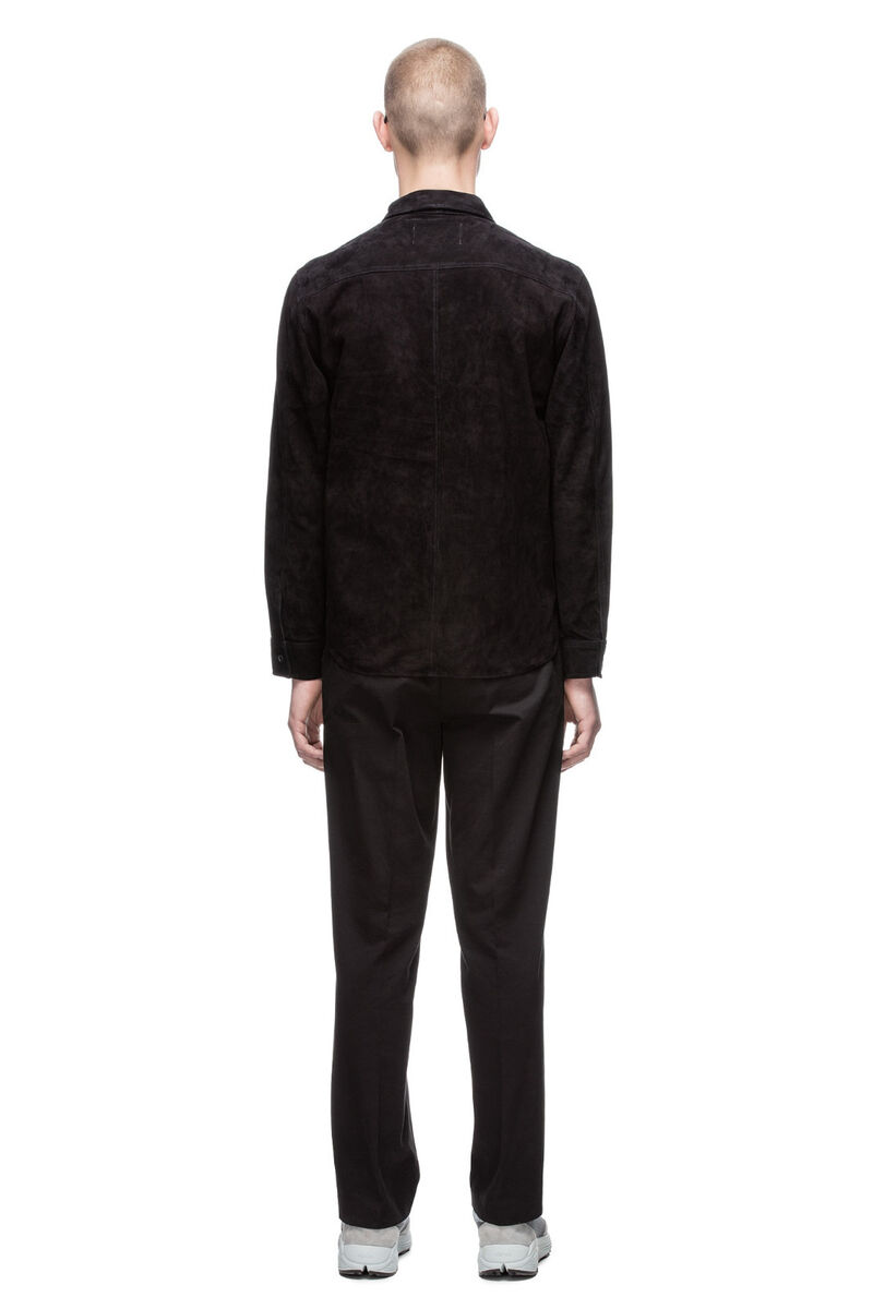 Our Legacy Zip Shirt Jacket in Black Suede, size Small   BNWT