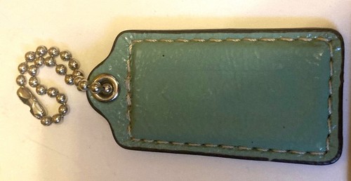 Coach Lackleder blau Ersatz Handtasche Anhänger Anhänger Anhänger 2,5" breit - Bild 5 von 5