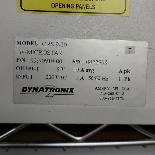 Dynatronix CRS9-10 DC Power Supply 0-9V 0-10A, 120VAC w/RTC, ATC, Microstar, ANL - Picture 2 of 9