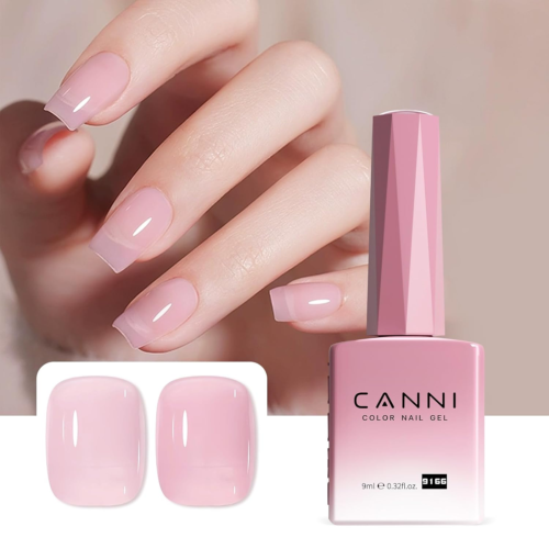 Jelly Nude Pink Gel Nail Polish, 1Pcs Milky Light Pink Gel Polish Sheer Clear Li - Picture 11 of 11