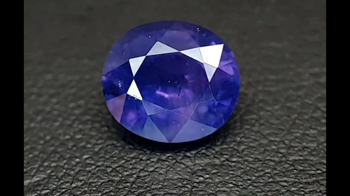 Blue Purple Sapphire Loose Gemstone Certified Cut Gemstone Full Natural Blue - Video 1 of 1