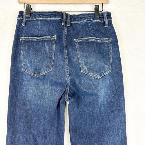 Risen Jeans High Rise Vintage Frayed Hem Flare Jeans Gr. 11/30 Dark Wash - Bild 6 von 10