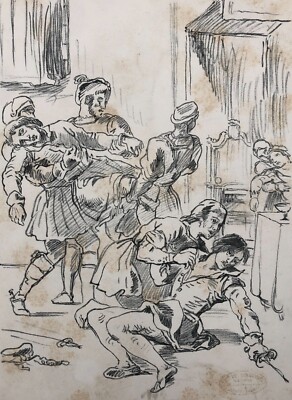 Lithograph by After Eugène Delacroix