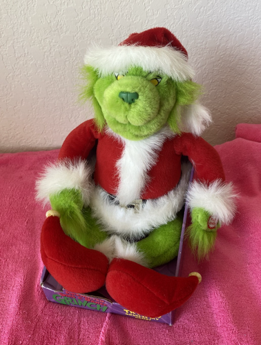 Cómo el Grinch robó traje de Papá Noel de peluche de Navidad en caja original NO PROBADO - Imagen 2 de 15