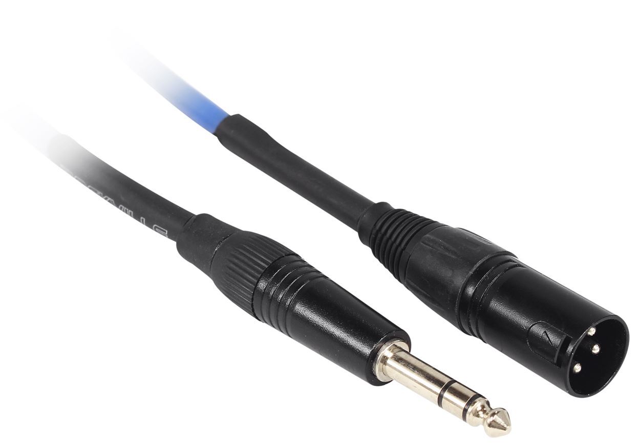 Кабель Rockville RCXMB30BL 30 с разъемом REAN XLR -1/4 TRS Синий, 100% медь