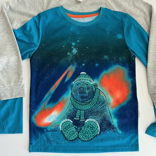 2 Boys M (8/10) Pajama Tops ONLY Mix Match Blue & Gray Cat & Jack - Picture 4 of 7