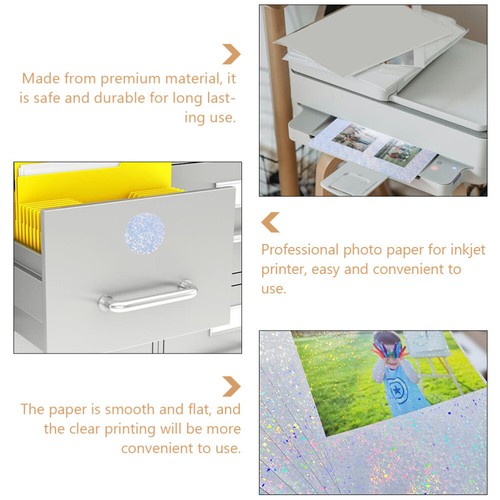 5 Sheets Papier Photo Imperméable D'imprimante De Couleur À Imprimer - Photo 10/12