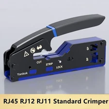 RJ45 RJ12 RJ11 Modular Crimper for CAT5/5e CAT6 Network Connectors CAT6a CAT7...