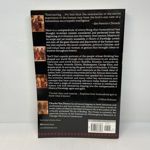 A History of Knowledge by Charles van Doren (Paperback Book) Historical - Picture 2 of 7