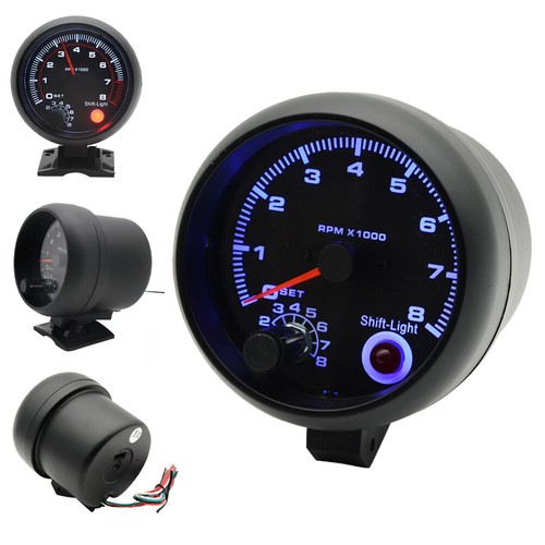3.75" Car Tachometer 12V 0-8000 RPM Engine Speed Gauge for 4/6/8 Cylinder Engine - Bild 20 von 22