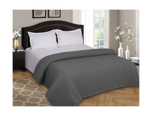 BELIZZI HOME 100% Cotton Bed Blanket, Breathable Bed Blanket Full Queen Size,... - Picture 3 of 8