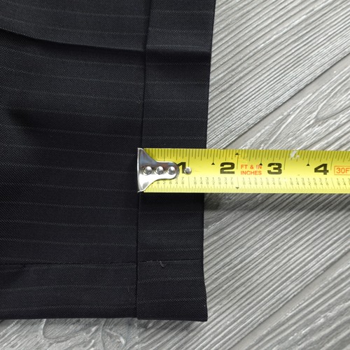 Traje Completo Armani Collezioni Para Hombre 44L 36W Rayas Negras 2 Piezas Hecho en Italia - Imagen 20 de 21