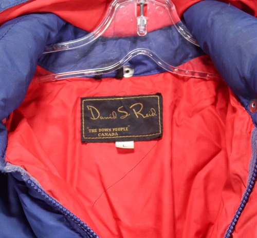 Vintage David S Reid / The Down People Canada Puffer Ski Jacket, Mens L Blue EUC - Picture 5 of 11