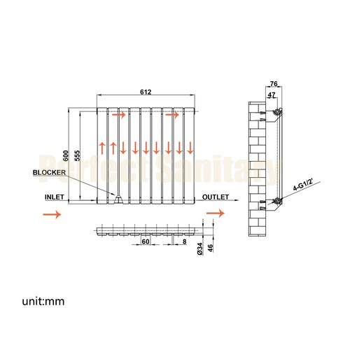 Designer Oval Column Flat Panel Radiator Horizontal Vertical Central Heating Rad - Picture 212 of 387