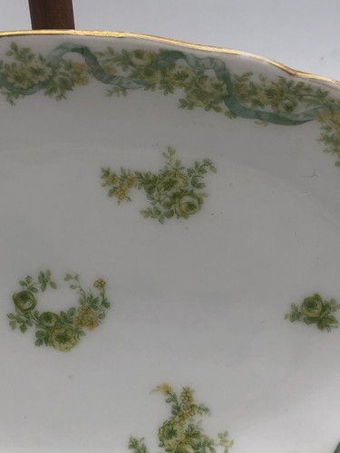 Antique Haviland Limoges SCHLEIGER Celery Dish w Yellow Flowers - Picture 5 of 17