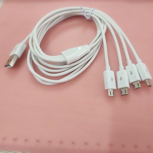 4 in 1 6ft/2M Male to 4 Micro USB 2.0 A Multi Micro USB Charging Cable USB Male - Picture 4 of 6