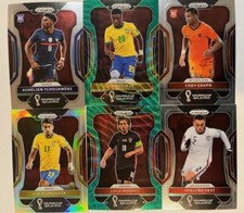 2022 Panini Prizm FIFA World Cup Singles - Green Wave / Silver / RC **YOU PICK**