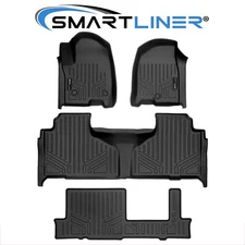 SMARTLINER Custom Fit Floor Mats 3 Row Liner 2021-2025 Chevrolet Tahoe GMC Yukon