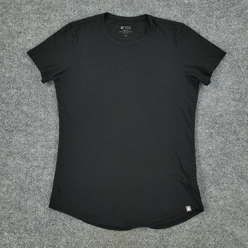 Figs Shirt Women's XS Black Super Soft Logo Graphic Tee Short Sleeve Top Adult