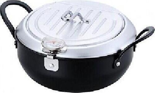 Wahei Fraise TM-9467 Tempura Pot Tsubame Sanjo 20cm with lid ,Thermometer - Picture 1 of 7