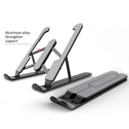 Folding Laptop Stand with Adjustable Angle - Pink - Picture 4 of 10
