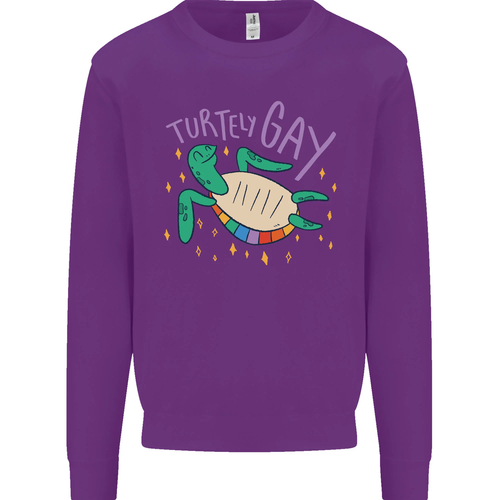 LGBT Turtle Gay Pride Day Awareness Kids Sweatshirt Jumper - Picture 93 of 97