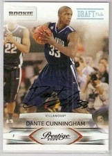 DANTE CUNNINGHAM Rookie Autograph 2009-10 PRESTIGE SERIAL #/699 PELICANS