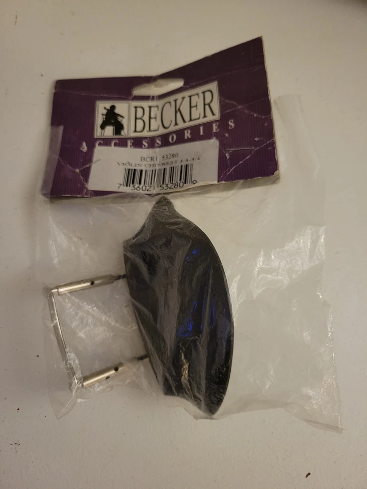 New Becker BCR1 Violin Chin Rest for 4/4-3/4 Size Ebony Kaman Music Instrument  - Image 2 of 4