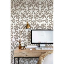 Vector Baroque Vintage floral  golden and white wall mural photo wallpaper