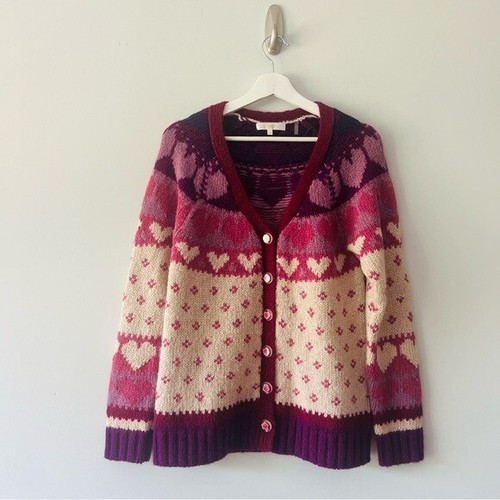 LoveShackFancy Deena Cardigan Sweater in Prune Size XS - Bild 3 von 8