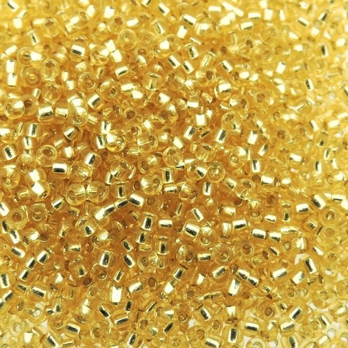 Miyuki Round Rocaille Seed Beads Size 11/0 23GM Silver Lined Pale Gold 11-2-5 - 第 3/3 張圖片