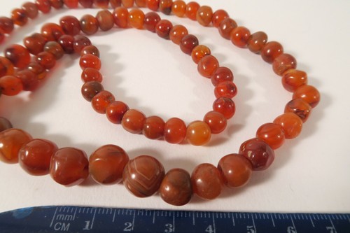 1 Strang Achatperlen CZ84 Karneol African trade one strand Carnelian agate beads - Picture 4 of 5