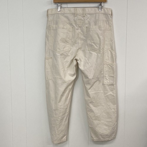 Vince Pants Womens 31 Cream Carpenter Utility Cropped Cotton Stretch Pockets - Bild 3 von 17