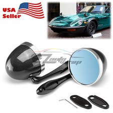 Universal Real Carbon Fiber Hotrod Bullet Muscle Car Vintage Fender Side Mirror Universal Real Carbon Fiber Hotrod Bullet Muscle Car Vintage Fender Side Mirror