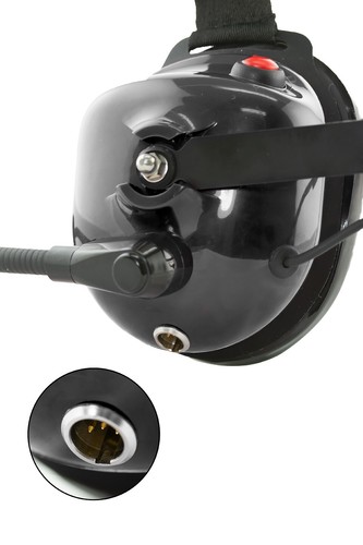 Premium Black Professional Noise Canceling Dual Muff Racing Headset (No Cable) - Picture 6 of 11