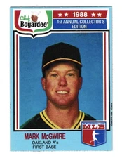 1988 Chef Boyardee Mark McGwire1st Annual Collector's Edition #1 Card 