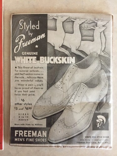 Lot of 3 Vintage Shoe Advertisements 1955 Freeman Florsheim Thom McAn - Picture 6 of 8