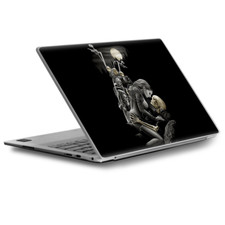 Skins Decal Wrap for Dell XPS 13 Biker skeleton full moon tattoo
