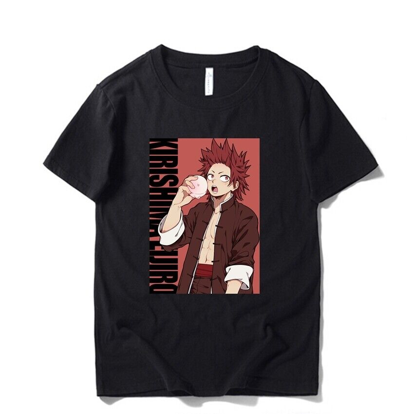 Camisetas unisex estampadas de Boku no Hero Academia Kirishima Eijiro 100 % algodón