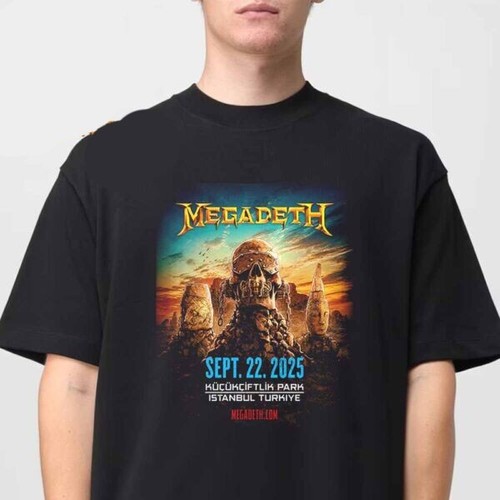 Megadeth KucukCiftlik Park 2025 Istabul Turkiye On September 22nd T-Shirt - Picture 4 of 6
