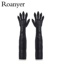 Smitizen Black Silicone Tiger Gloves Monster Costumes for Halloween Party Cos