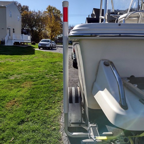 Pair 60" Boat Trailer Zinc-Plated Guide On Post Kit With PVC Poles Covers - Picture 11 of 24