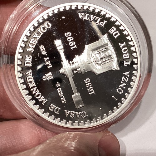 1993 Piedra de Los Soles Mexico Tenochtitlan .925 Variety Silver 1 oz Plata Onza - Picture 2 of 6