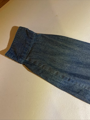 Dickies Denim 100% Cotton Dark Blue Long Sleeve Button-down Shirt Men's 3XL - Picture 4 of 14