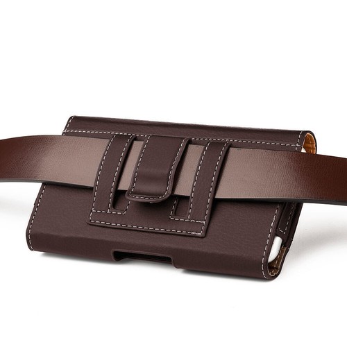 Cell Phone Case Horizontal Leather Carrying Pouch Cover with Belt Clip Holster - Picture 35 of 55