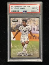 2018 Topps Stadium Club MLS Alphonso Davies Rookie #21 PSA 10 Gem Mint World Cup