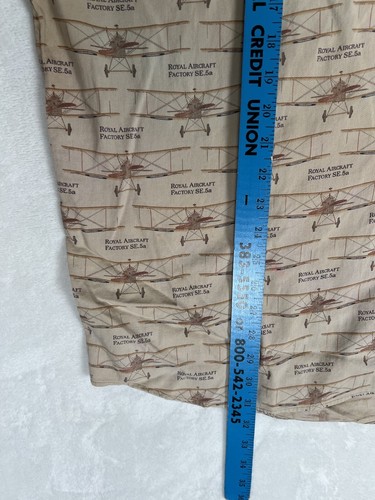 VTG Pendleton Hawaiian Button Up Short Sleeve Shirt Royal Aircraft Plane Size XL - Picture 5 of 11